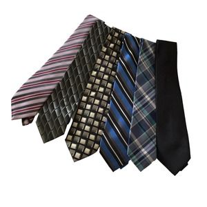 Lot of 6 Neckties Various Brands Most are "George"